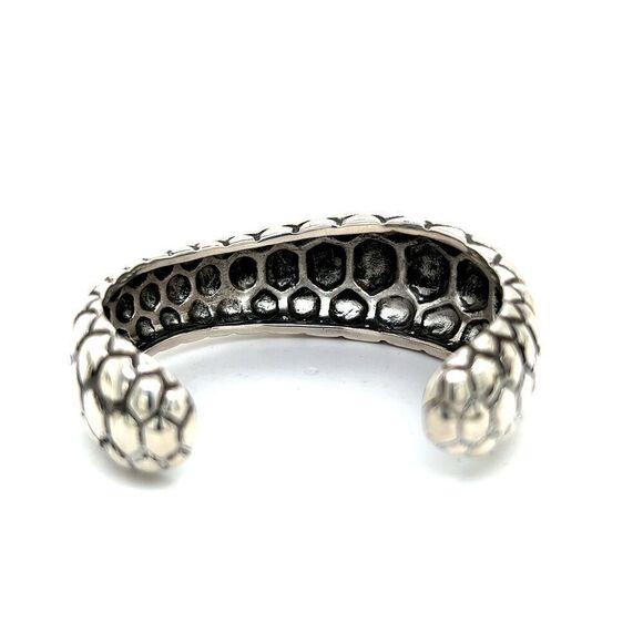 Tiffany & Co Bangle Bracelet 7.5" Medium Beehive Design Sterling Silver TIF885 - Picture 3 of 7